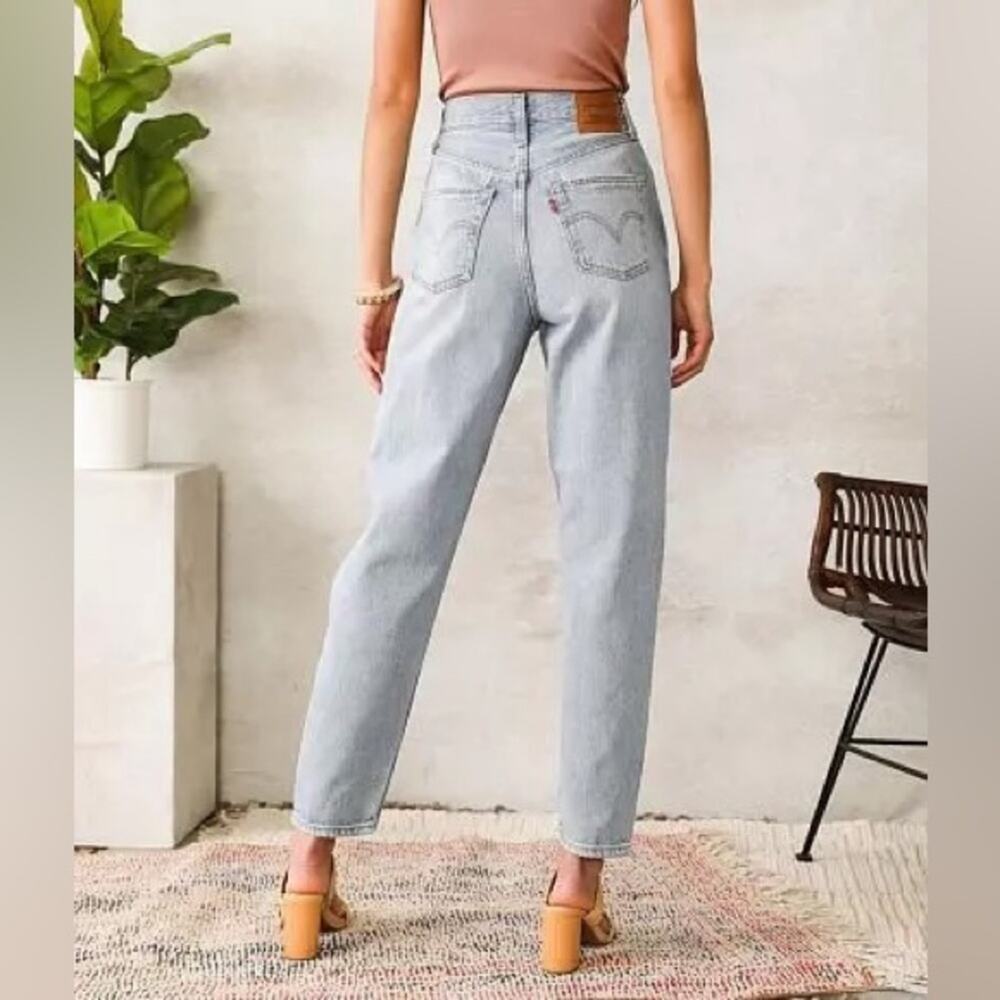 Levi's Premium High Loose Taper Jeans 29 Here To Stay Distressed Light Wash - Picture 5 of 14